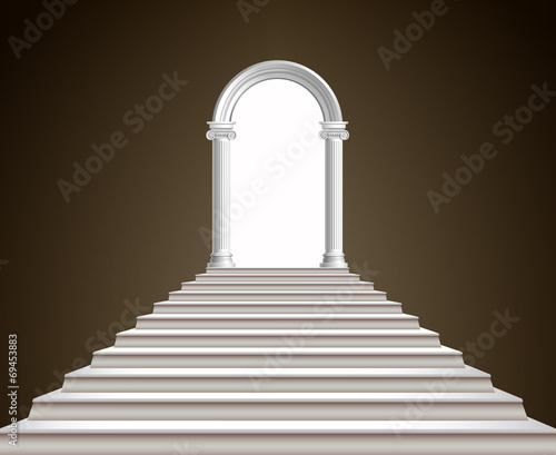 Staircase and arch