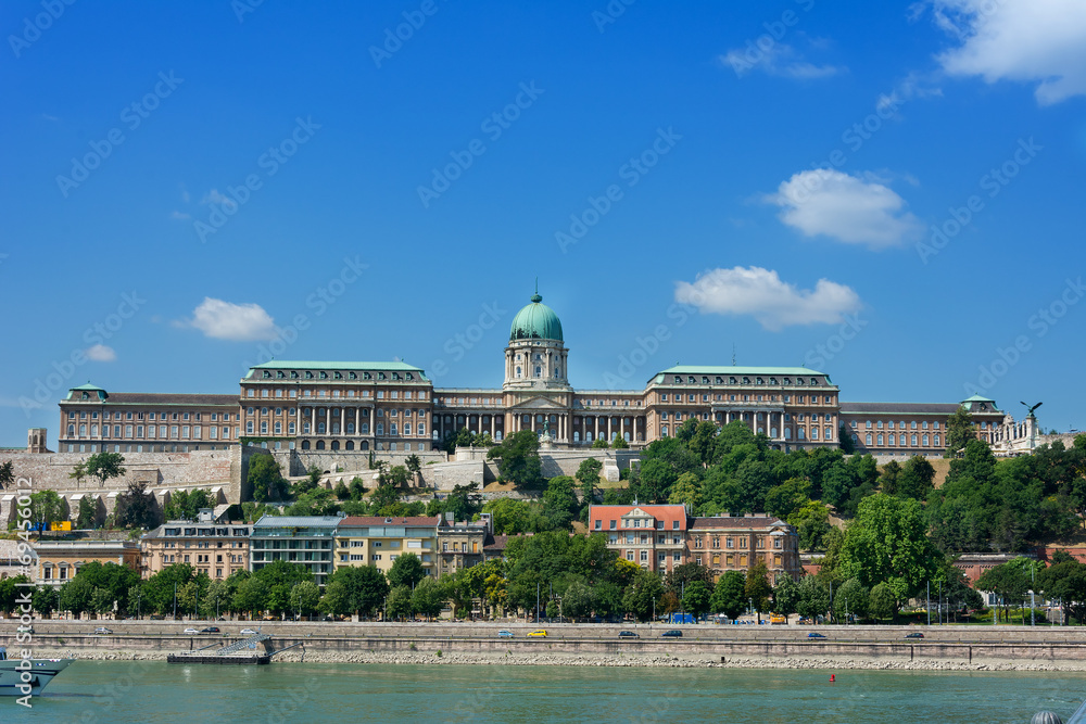 View of old Castle across the Danube Budapest