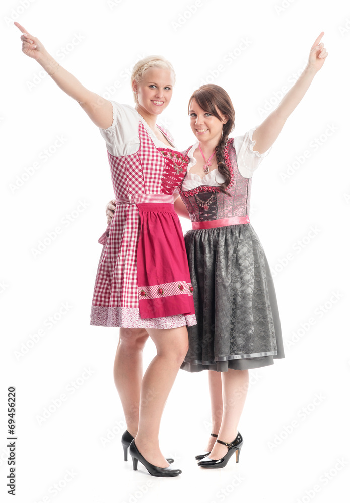 2 bayrische Mädchen im Dirndl 2 bayrische Mädchen im Dirndl