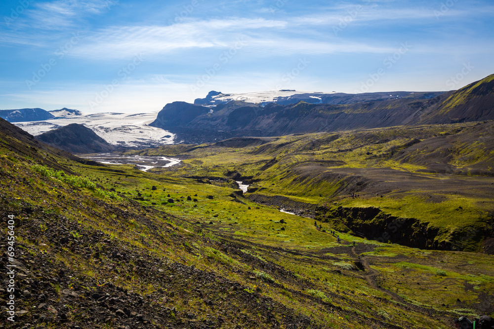 Naklejka premium Panorama of Icelandic mountains