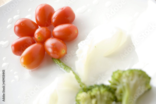 close up tomato in flower shape #69458443