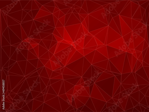 Abstract 2D red polygonal background