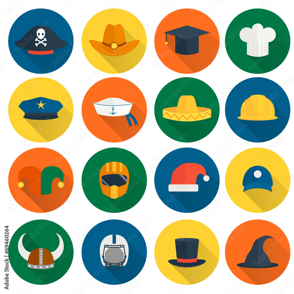 Hat Flat Icons Hat Flat Icons