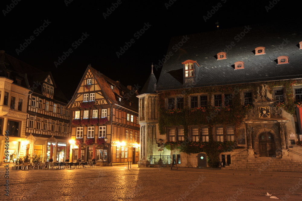 Quedlinburg at night, Germany