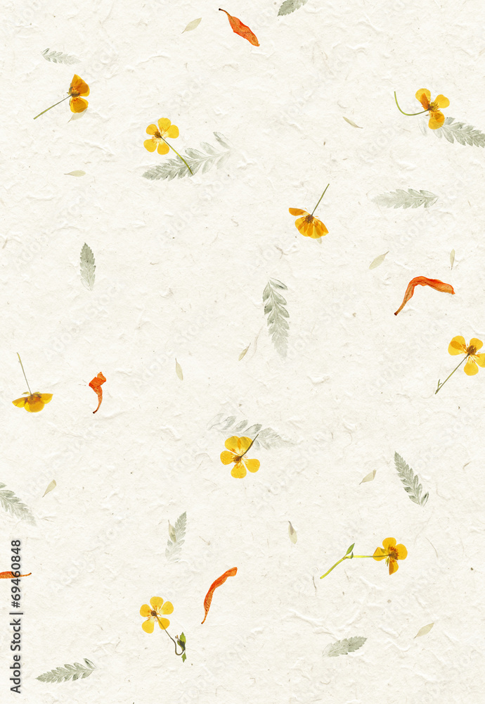 Fototapeta premium Handmade flower petal paper texture