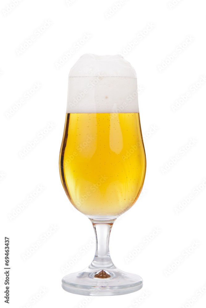 Glass of beer isolated on a white background Glass of beer isolated on a white background
