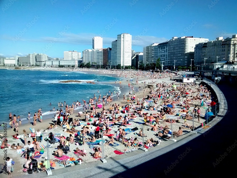 Obraz premium Beach cityscape