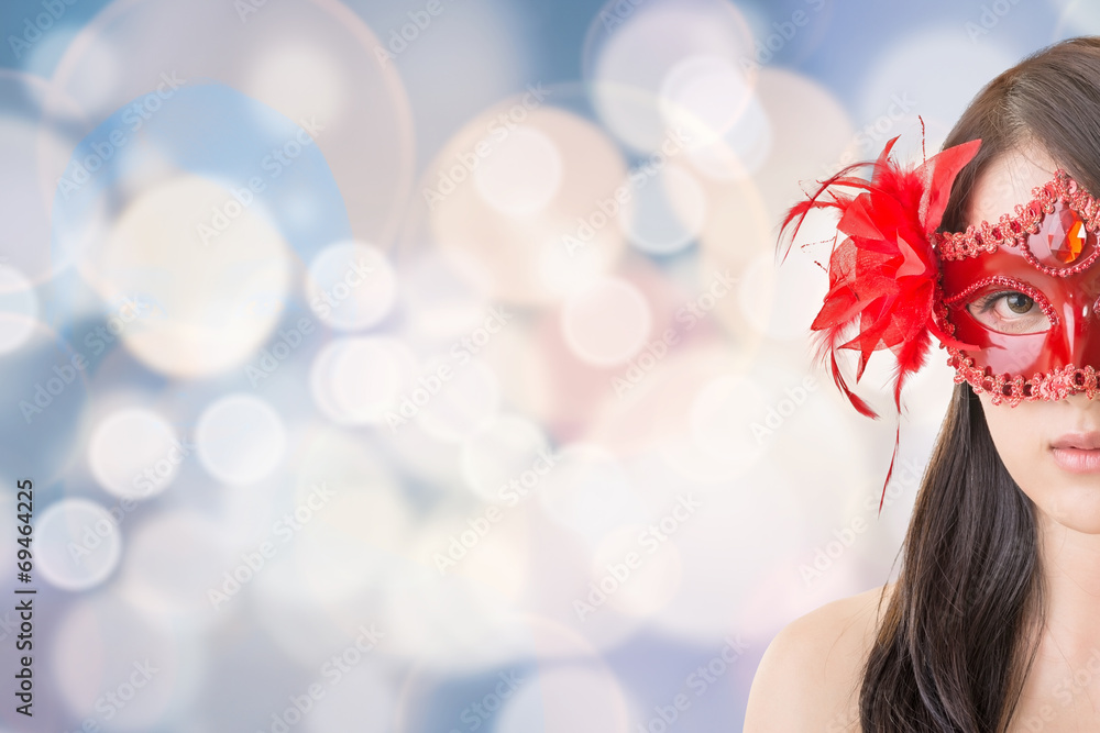 Naklejka premium woman in a carnival mask