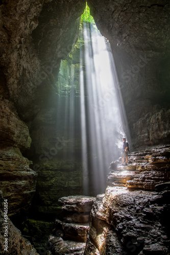 Standing at the bottom