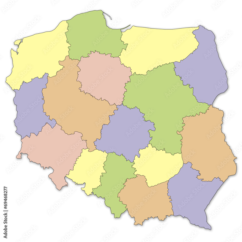 Obraz premium Map of Poland