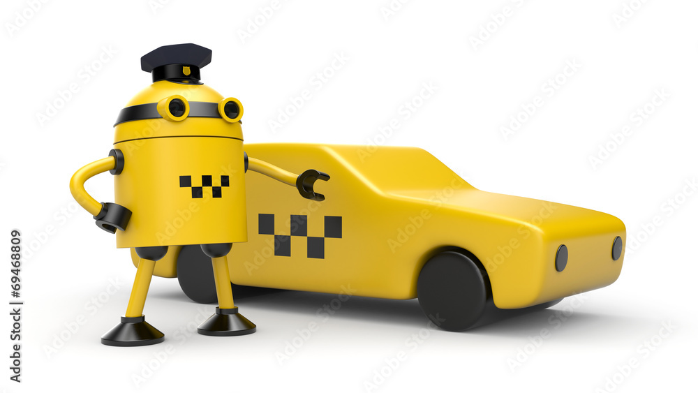 Obraz premium Robot taxi driver