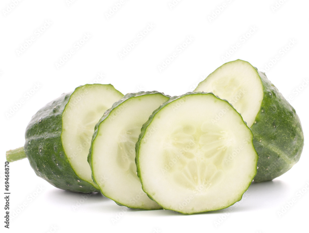 Sliced cucumber vegetable Sliced cucumber vegetable