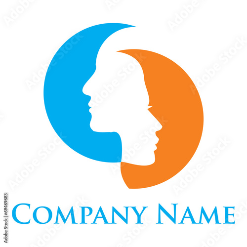 Man and woman face profile