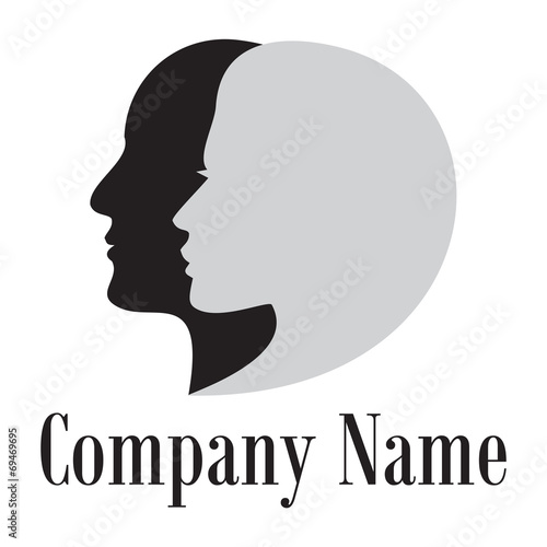 face profile man and woman