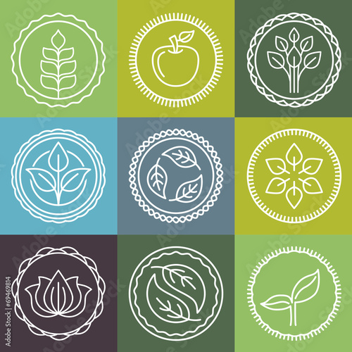 Vector organic emblems