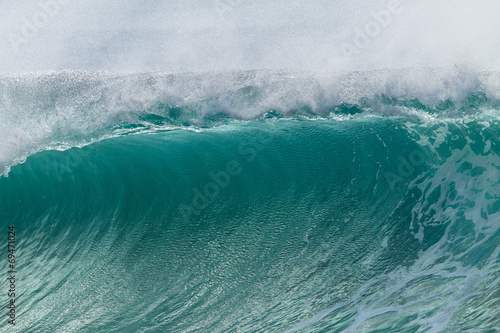 Wave Curl Closeup Crashing Ocean Power