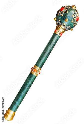 Scepter (mace) isolated, Clipping path included. photo