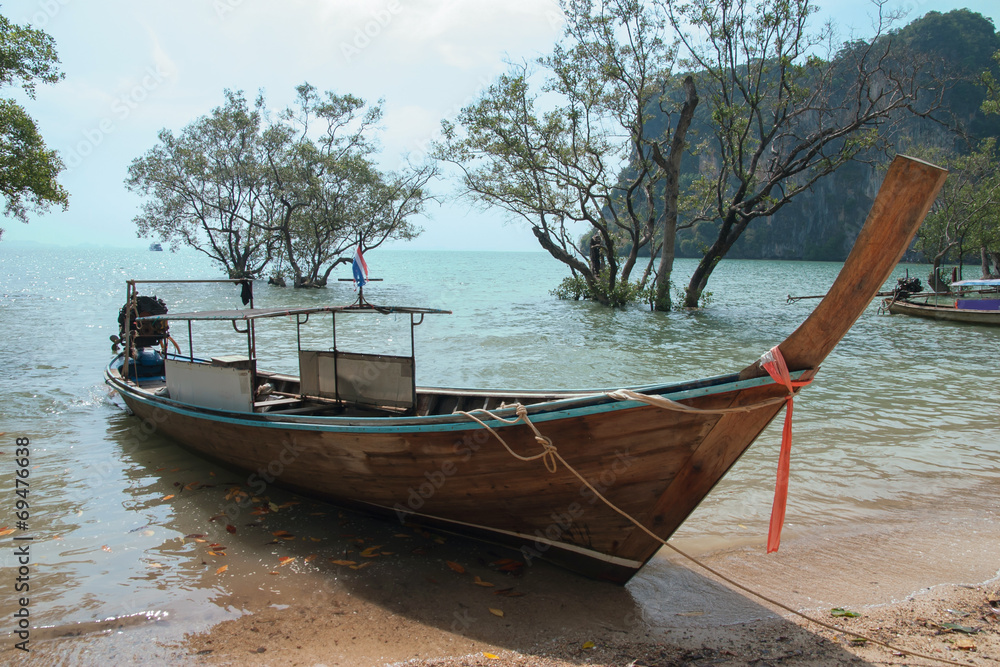 Long tail boat in Andaman sea