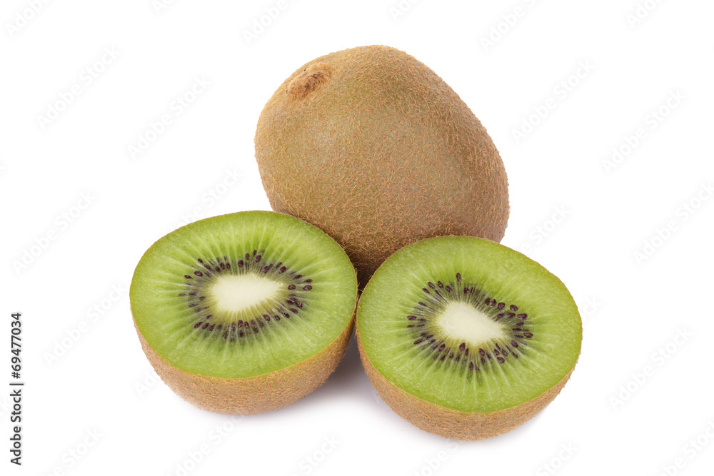 Sliced kiwi fruit isolated on white background Sliced kiwi fruit isolated on white background