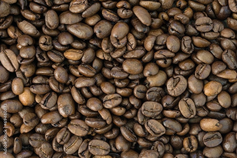 Full frame photo of roasted coffee beans for background Full frame photo of roasted coffee beans for background