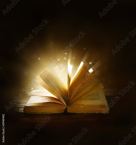 Fotografie, Obraz Magical book on bright background