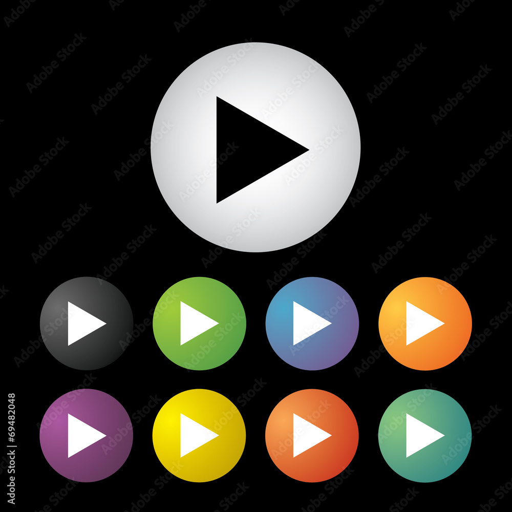play icon set play icon set