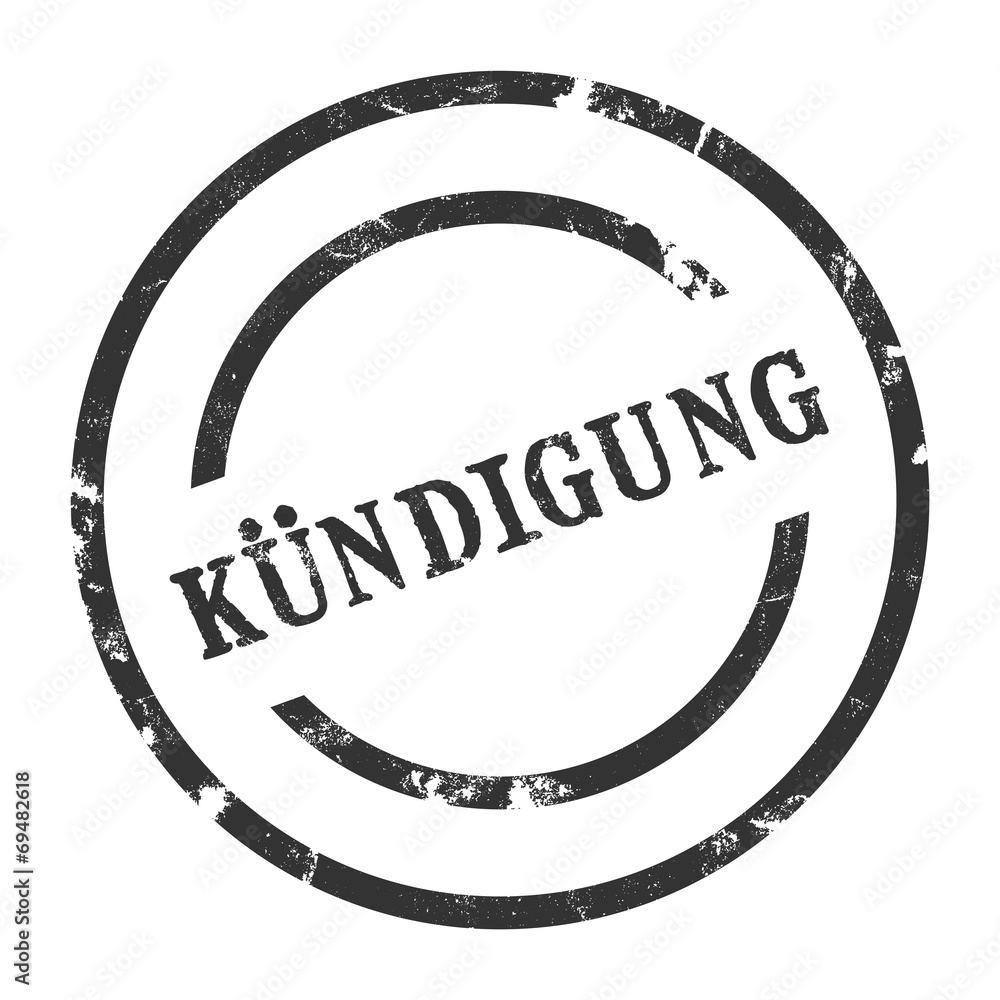 sk16 - StempelGrafik Rund - Kündigung - g1436 Stock-Illustration ...
