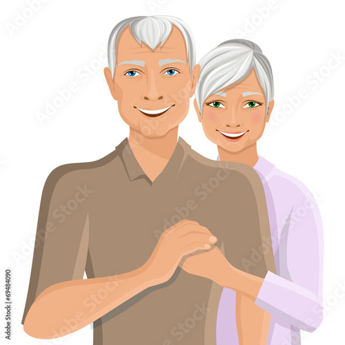 Vászonkép Senior couple portrait