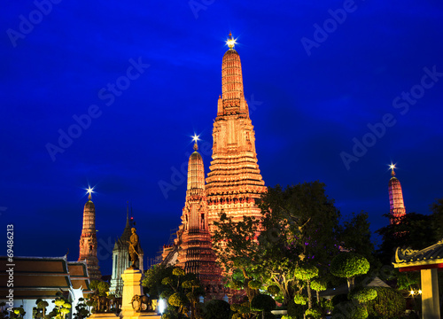 Wat Arun in Bangkok at twilight time