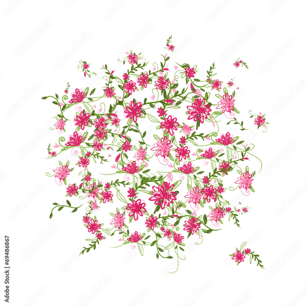 Floral frame for your design