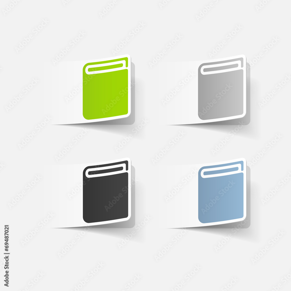 realistic design element: book