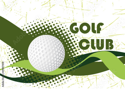 Abstract golf club banner