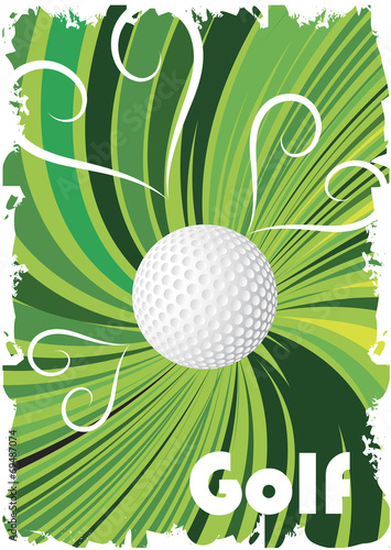 Green golf poster