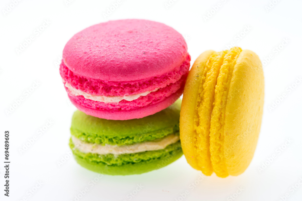 Macaroons isolated on white Macaroons isolated on white