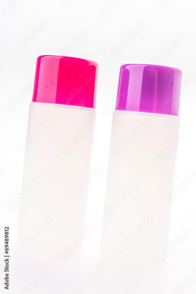 Cosmetic bottle isolated on white Cosmetic bottle isolated on white