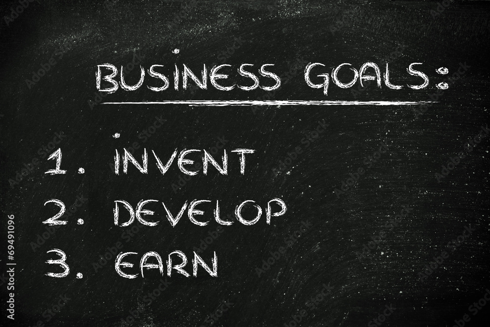 Fototapeta premium business goals: planning success