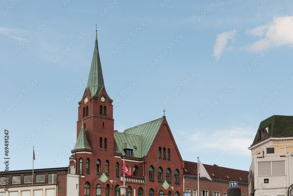 Fototapeta premium eine kirche in hamburg