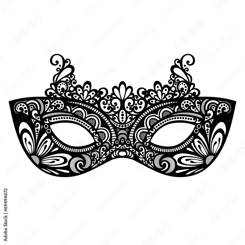 Beautiful Masquerade Mask (Vector), Patterned design Beautiful Masquerade Mask (Vector), Patterned design
