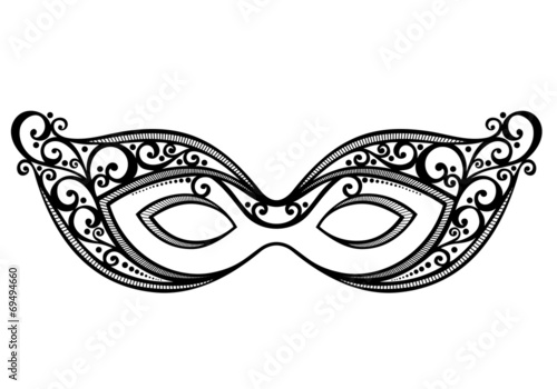 Beautiful Masquerade Mask (Vector), Patterned design