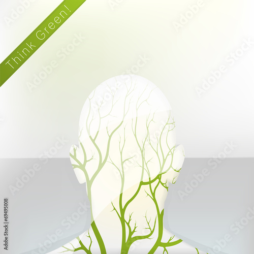 Brain tree illustration, tree of knowledge, medical, environment