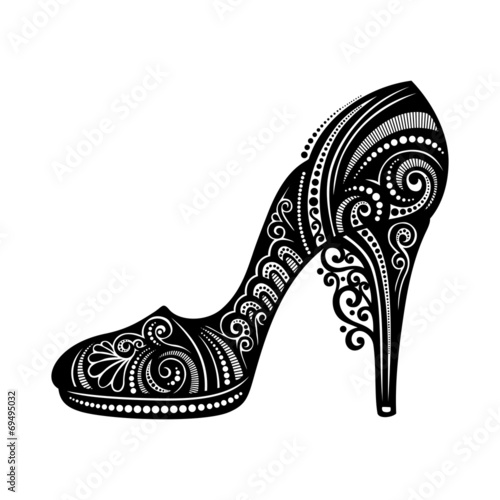 Vector Decorative Ornate Women's shoe