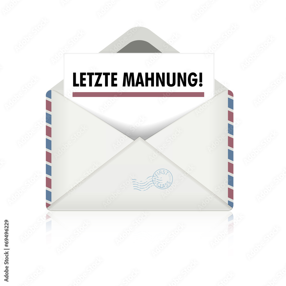 Brief letzte Mahnung Brief letzte Mahnung