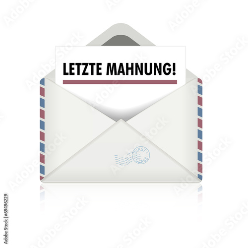 Brief letzte Mahnung