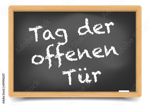 Schultafel Tag der offenen Tür