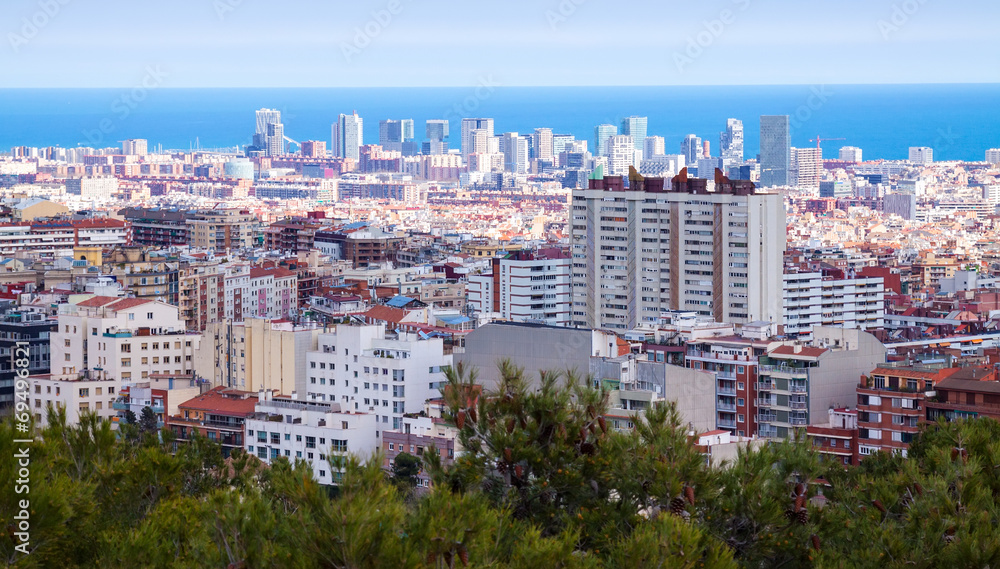 Fototapeta premium residence district in Barcelona