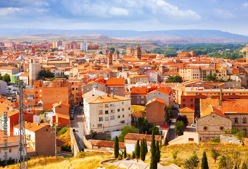 Roofs of Teruel in summer day
