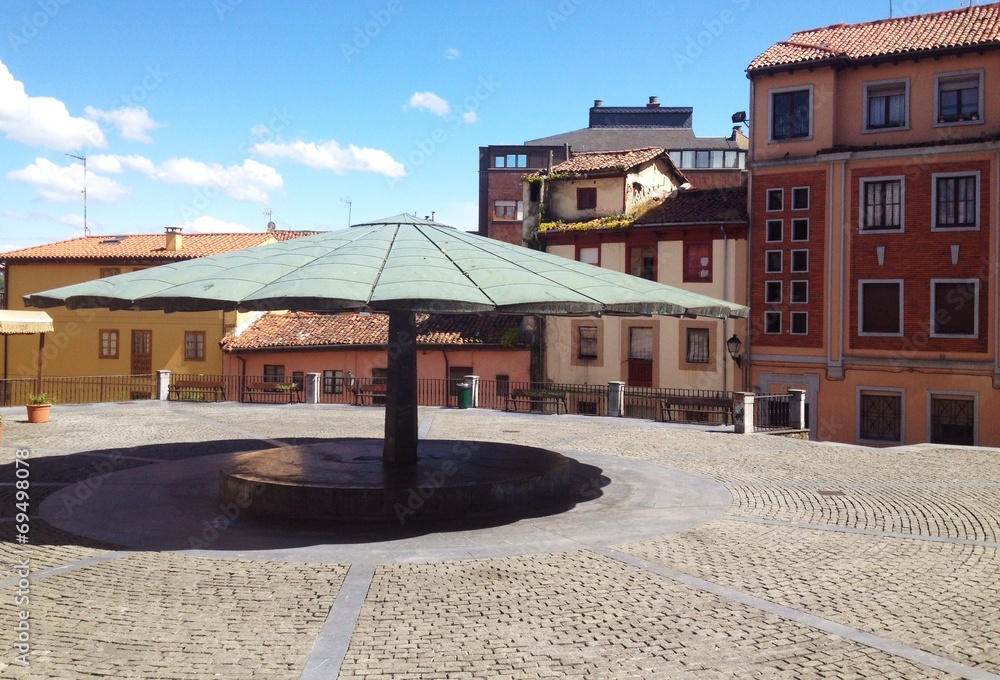 Umbrella square in Oviedo, Asturias - Spain