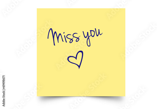 miss you post it