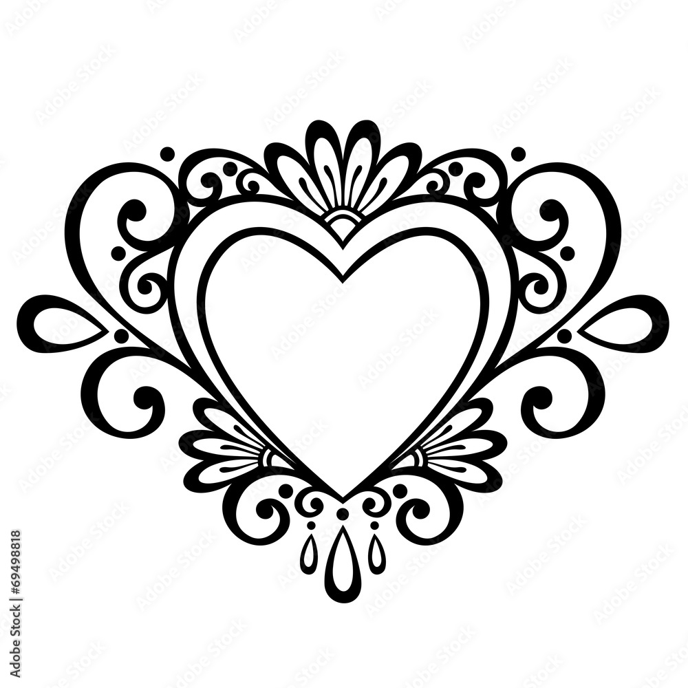 Vector Deco Abstract Heart. Design element