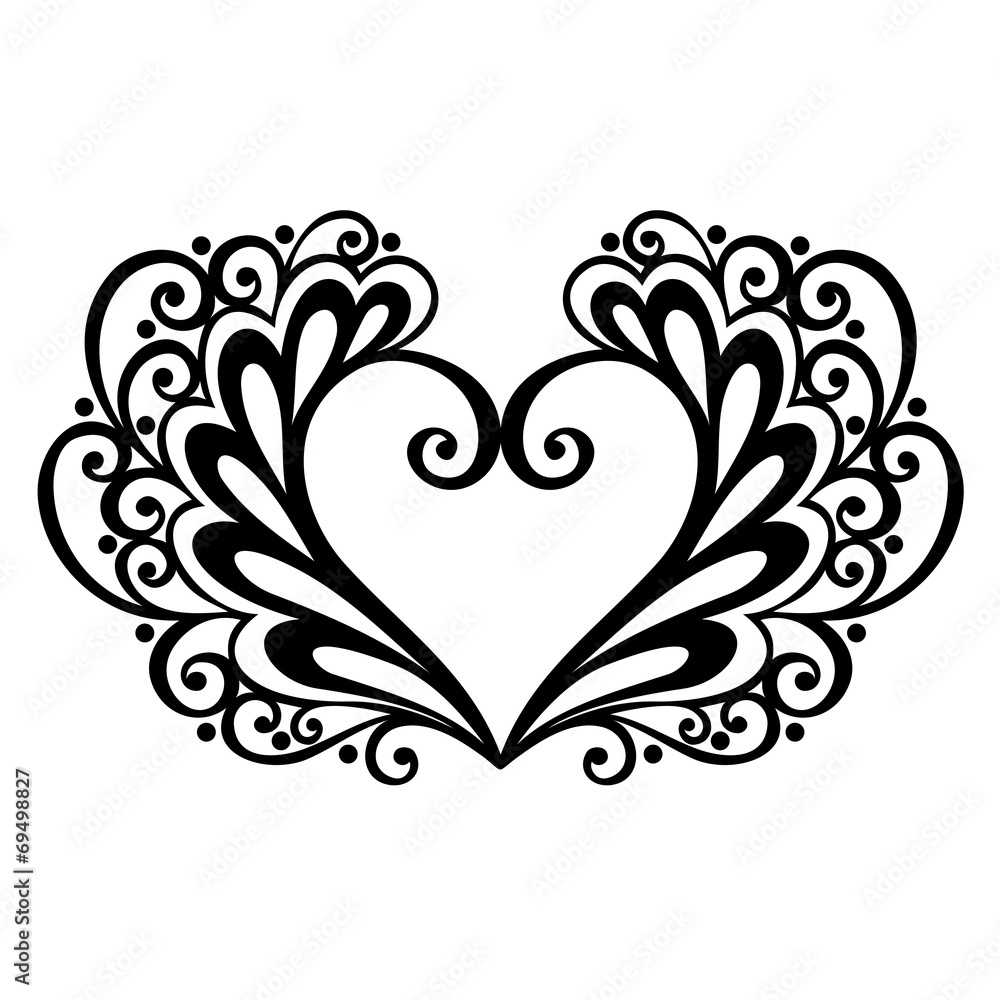 Vector Deco Abstract Heart. Design element Vector Deco Abstract Heart. Design element